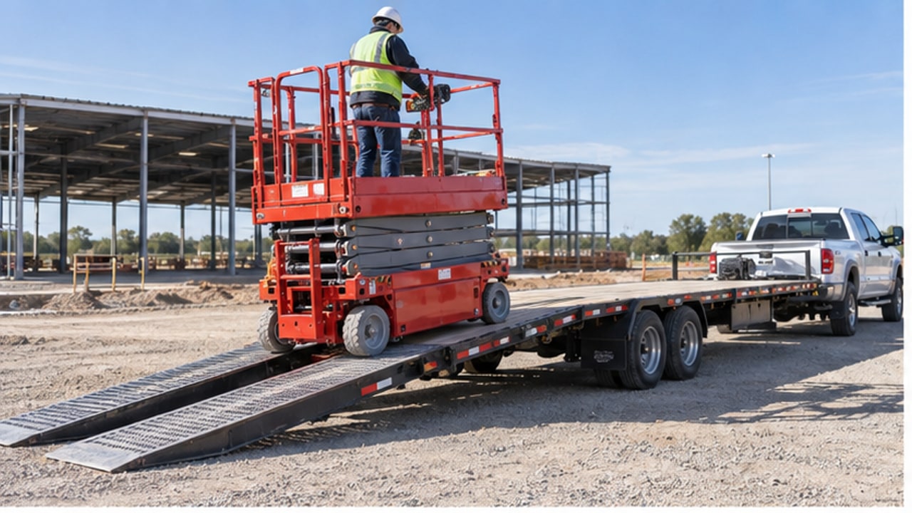 How Should a Scissor Lift Be Secured for Road Transport? - aerial work platform 1