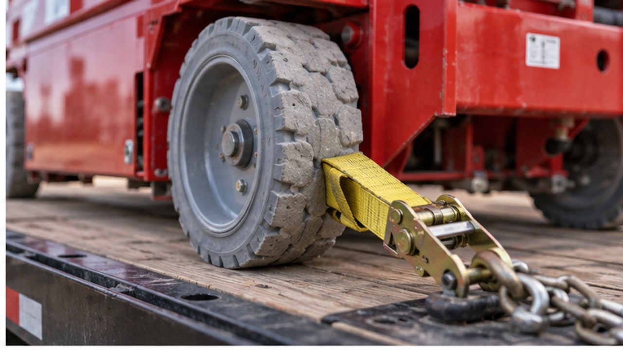 How Should a Scissor Lift Be Secured for Road Transport? - aerial work platform 2