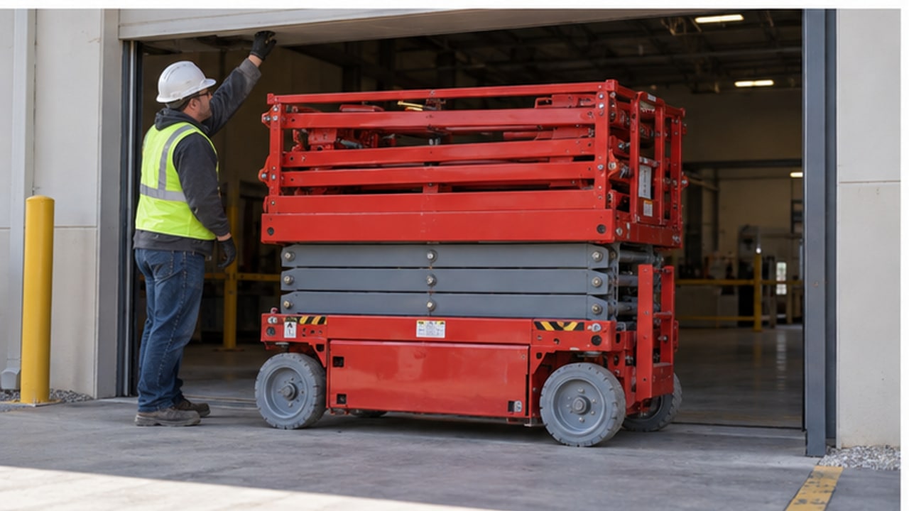 How Should a Scissor Lift Be Secured for Road Transport? - aerial work platform 3