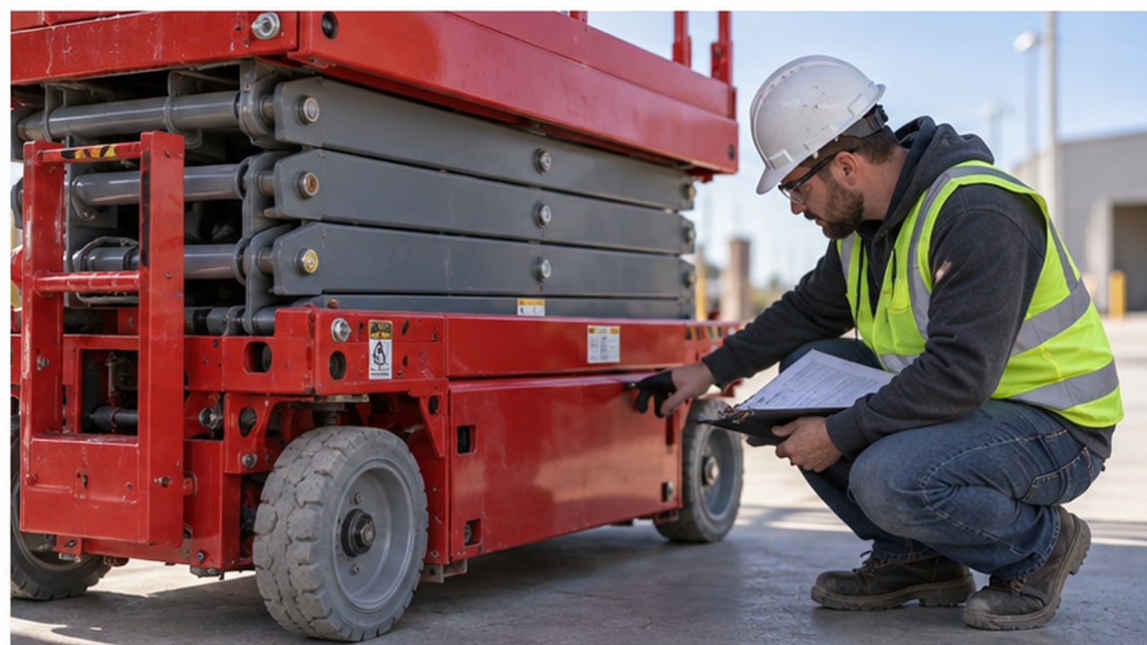 How Should a Scissor Lift Be Secured for Road Transport? - aerial work platform 4