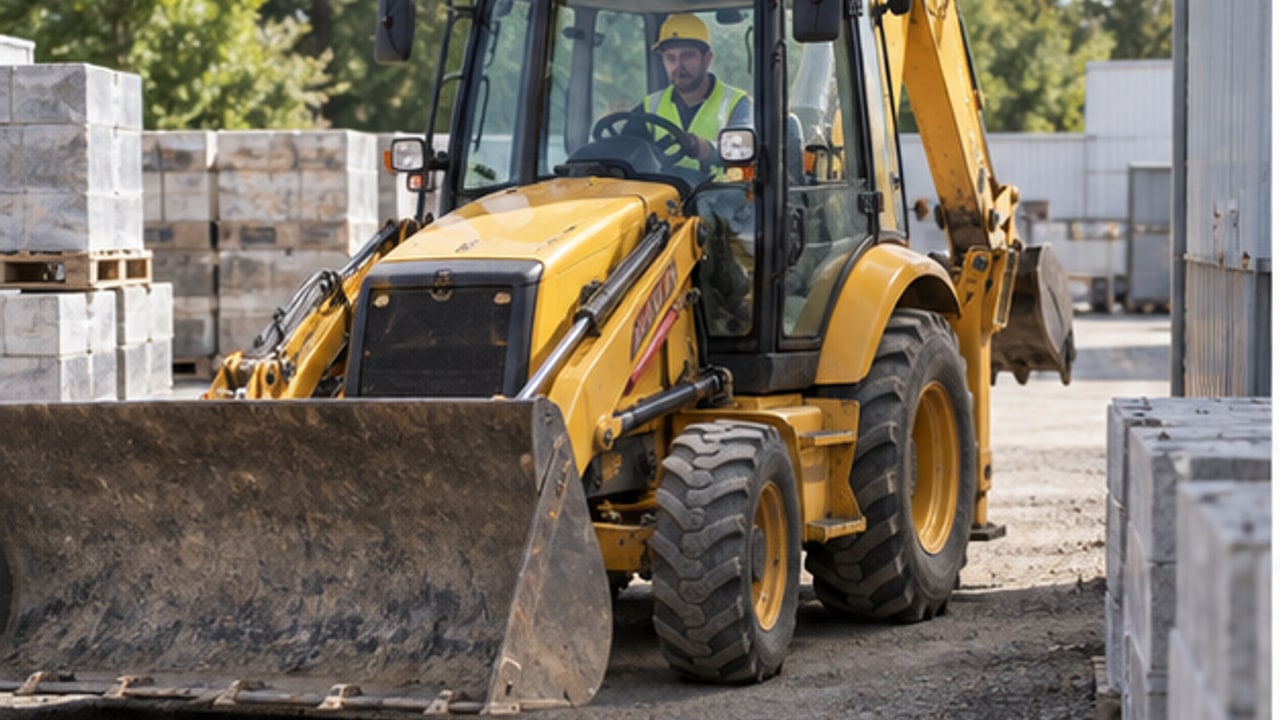 Why Does a Backhoe Loader Steering Feel Heavy at Low Engine Speed? - backhoe loader 1