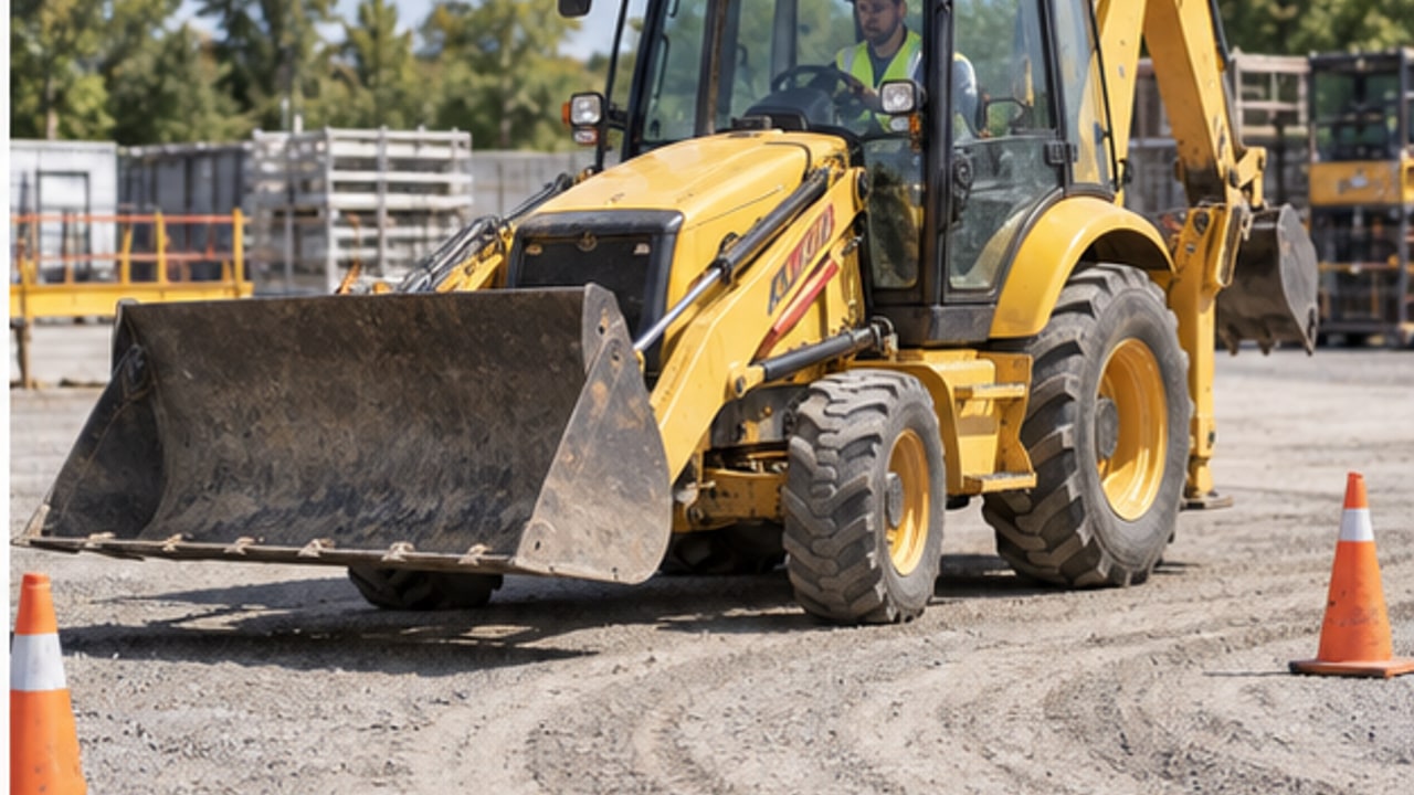 Why Does a Backhoe Loader Steering Feel Heavy at Low Engine Speed? - backhoe loader 4