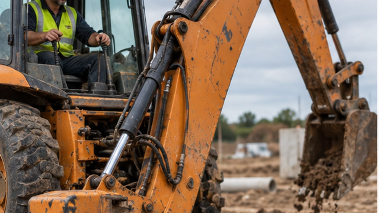 Backhoe Loader Case: Finding the Cause of Foamy Hydraulic Oil and Jerky Movement - backhoe loader 1