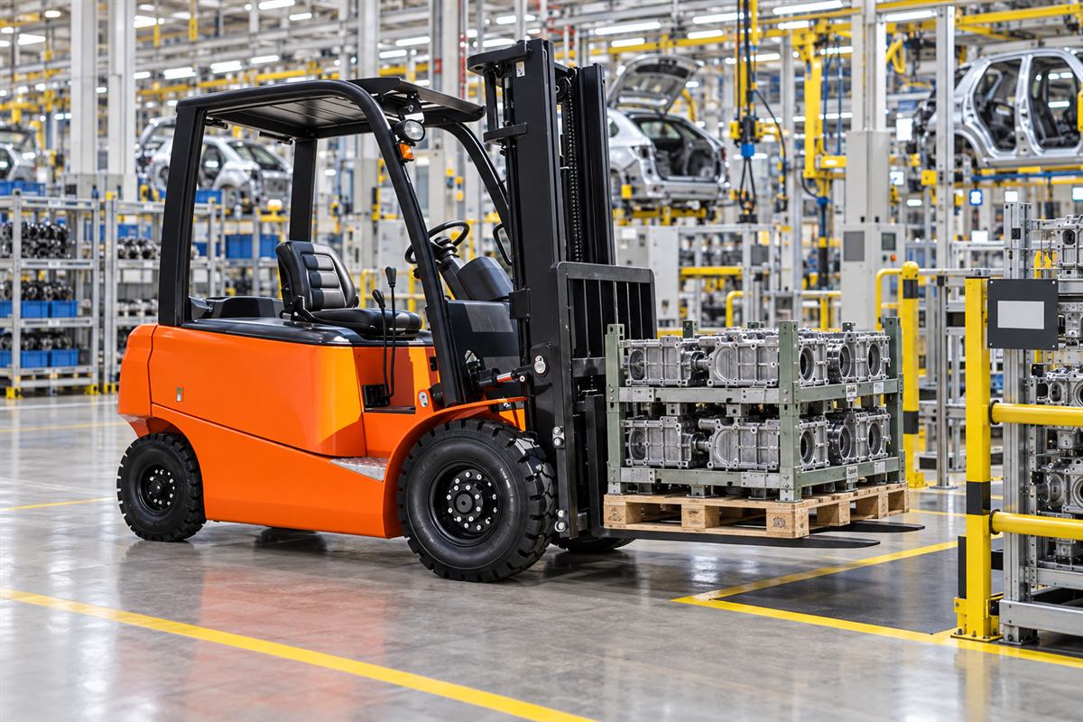 CPD20 electric forklift serving beverage distribution