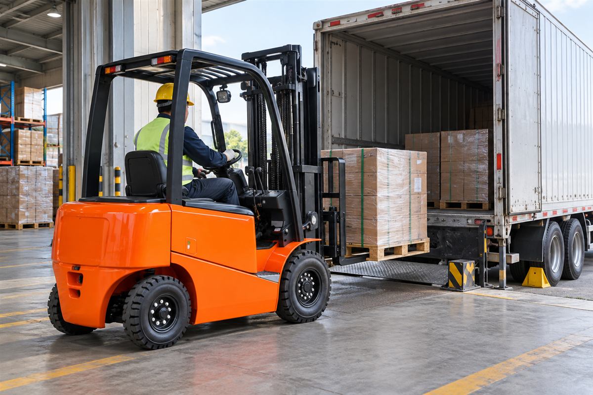 CPD20 lithium forklift supplying an automotive assembly line