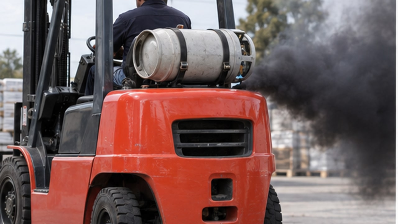 Why Does an LPG Forklift Produce Black Smoke and a Rich Exhaust Smell? - LPG forklift 1