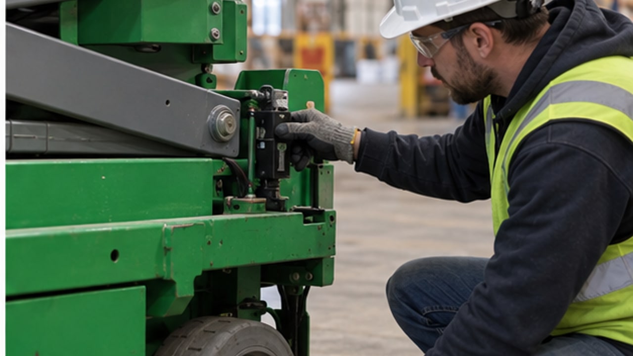 Scissor Lift Case: Pothole Protection Guard Fault Stops Machine Travel - aerial work platform 2