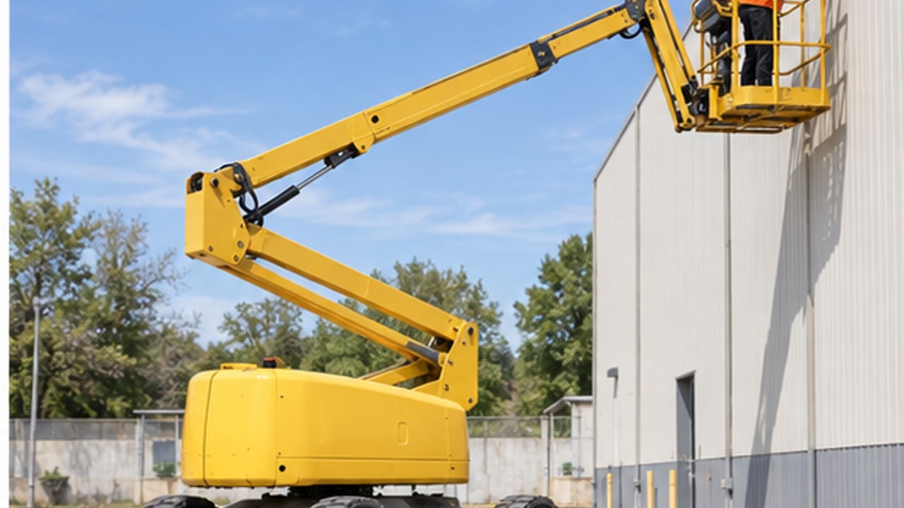 How Should a Hydraulic Leak at a Boom Lift Drive Motor Be Handled? - aerial work platform 4