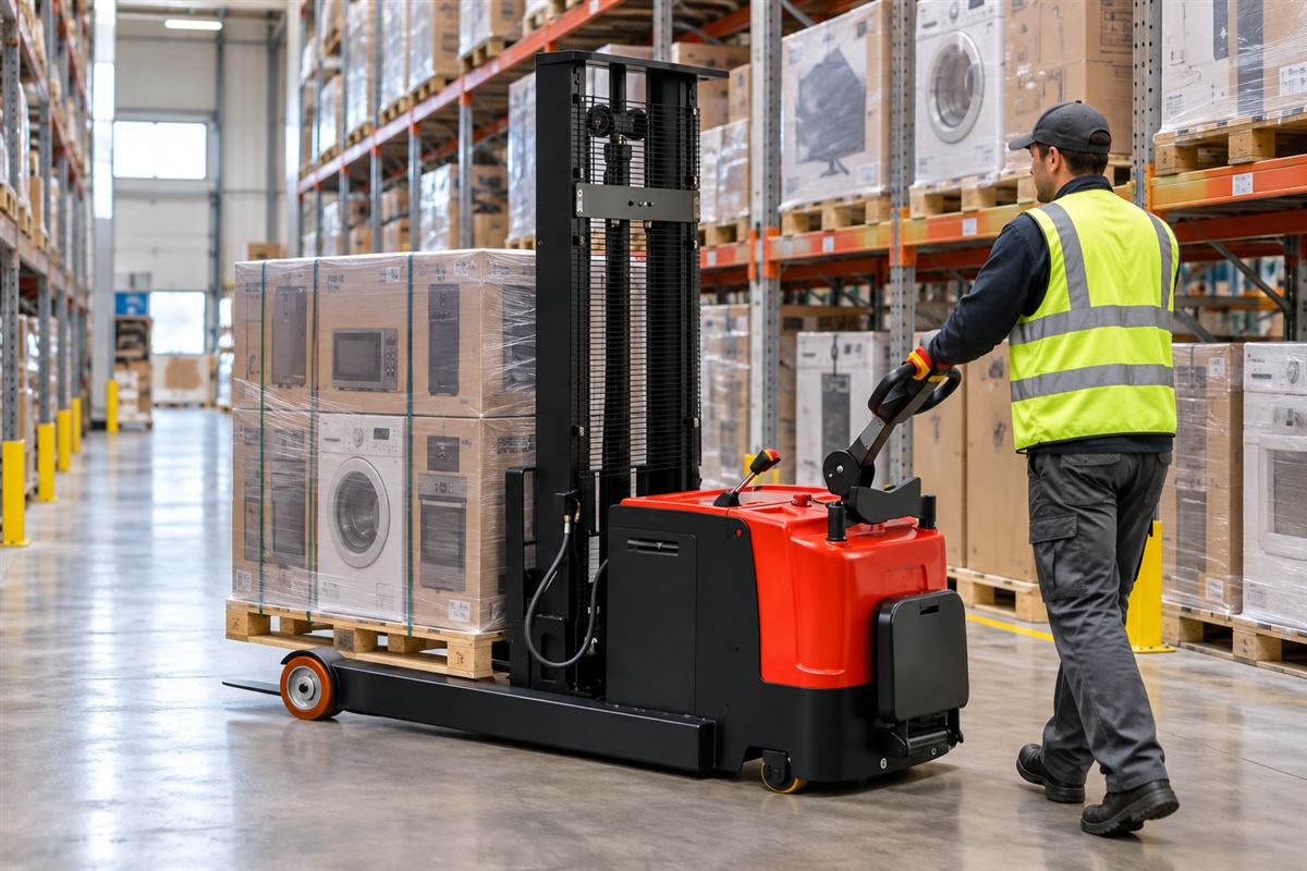 Warehouse Rack Distance Electric Reach Pallet Stacker CQDA | Warehouse Applications, Selection ...
