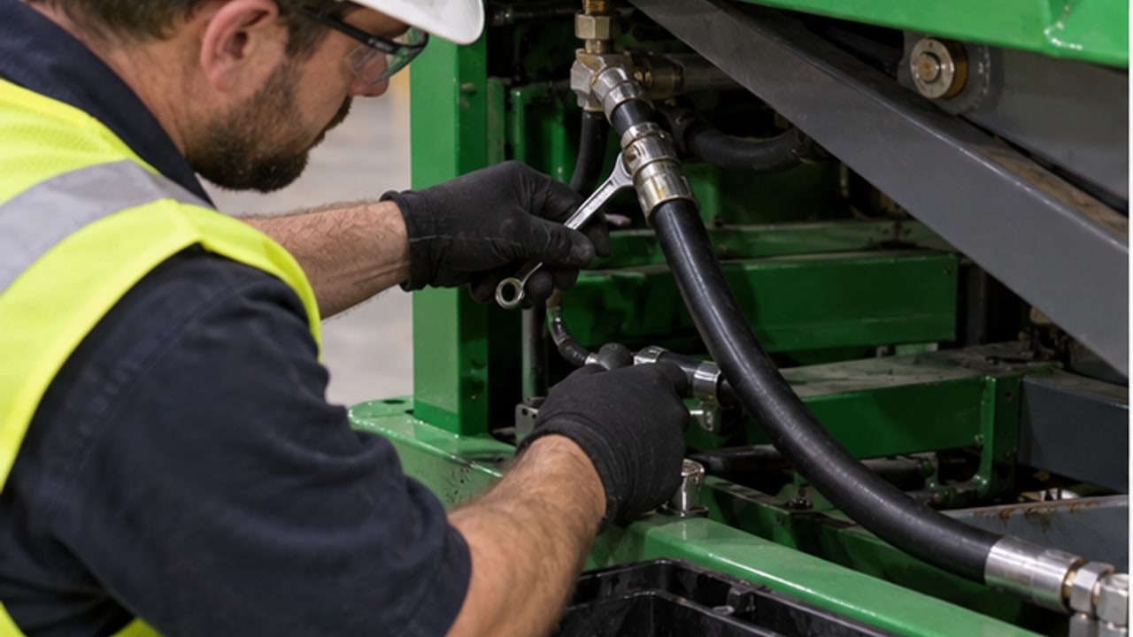 What Should You Do When a Scissor Lift Hydraulic Hose Shows a Bulge? - aerial work platform 3