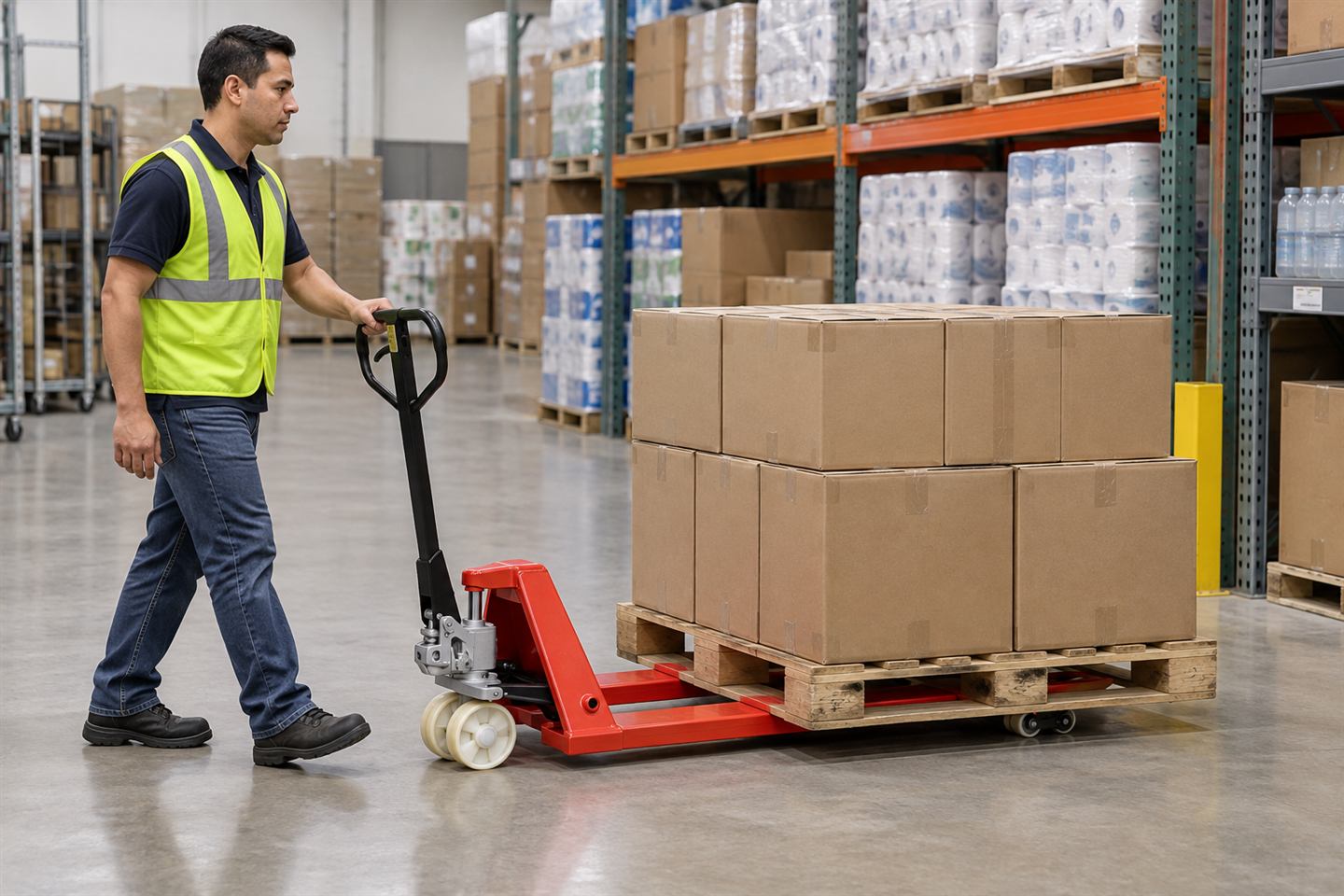 ZGFORKLIFT / MYZG Manual Hand Pallet Truck for Warehouse Workflow distribution application