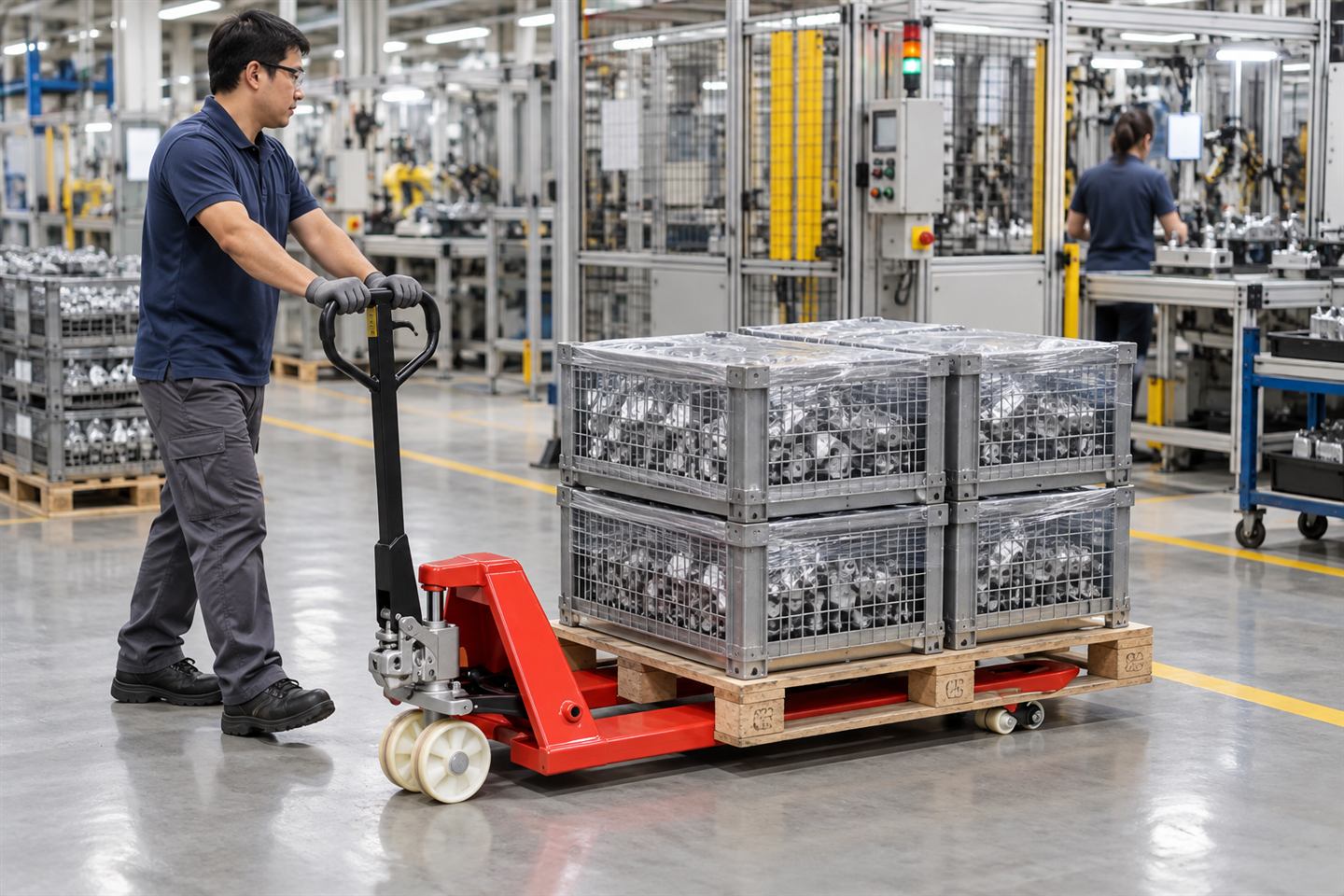 ZGFORKLIFT / MYZG Manual Hand Pallet Truck for Warehouse Workflow production supply application