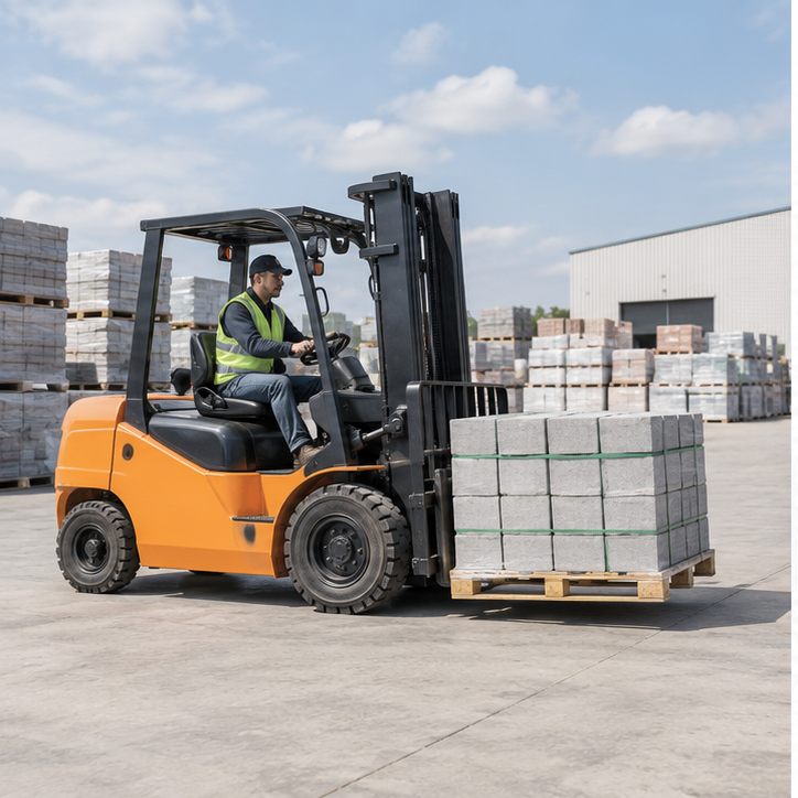 CPC(D)30K Construction materials and prepared yards - ZGFORKLIFT MYZG diesel forklift in a work setting