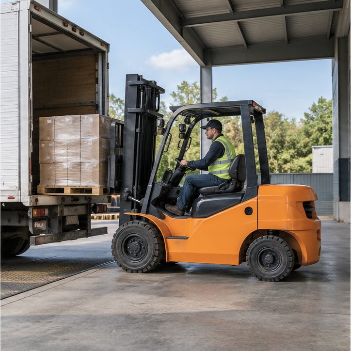 CPC(D)30K Industrial receiving and dispatch - ZGFORKLIFT MYZG diesel forklift in a work setting