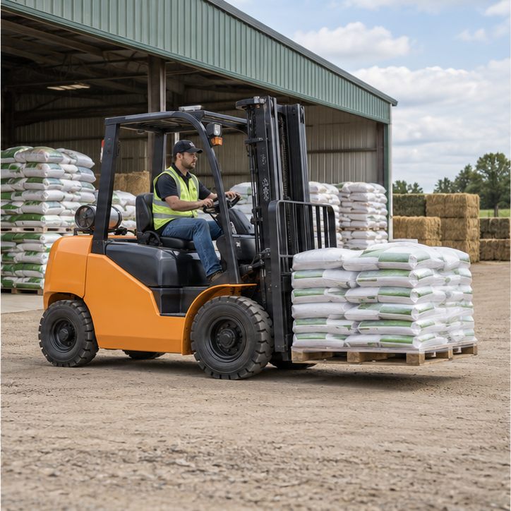 CPC(D)35K Industrial receiving and dispatch - ZGFORKLIFT MYZG diesel forklift in a work setting