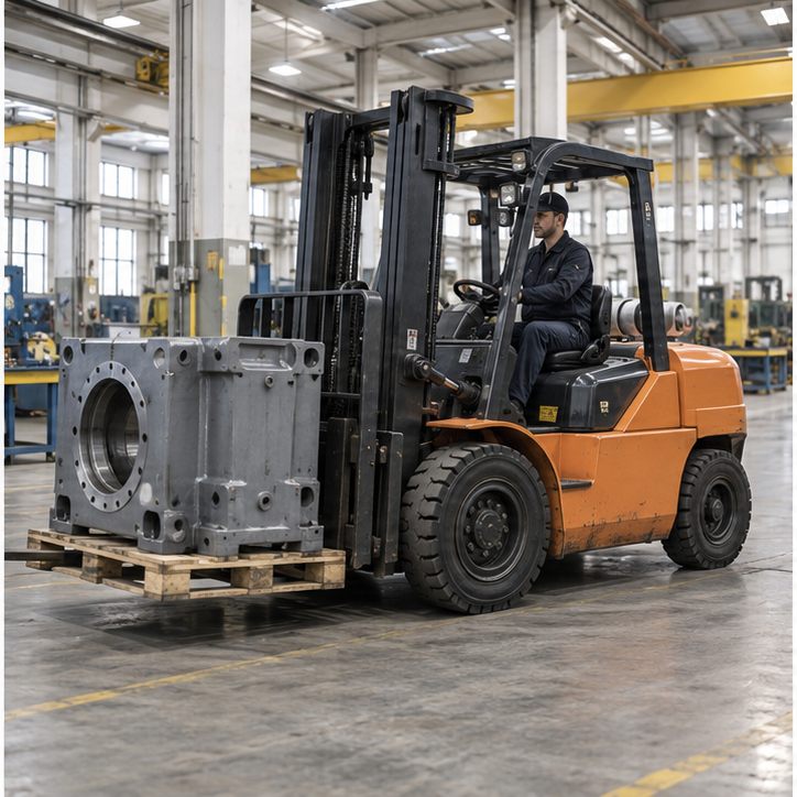 CPC(D)40M Recebimento e expedição industrial - ZGFORKLIFT MYZG diesel forklift in a work setting