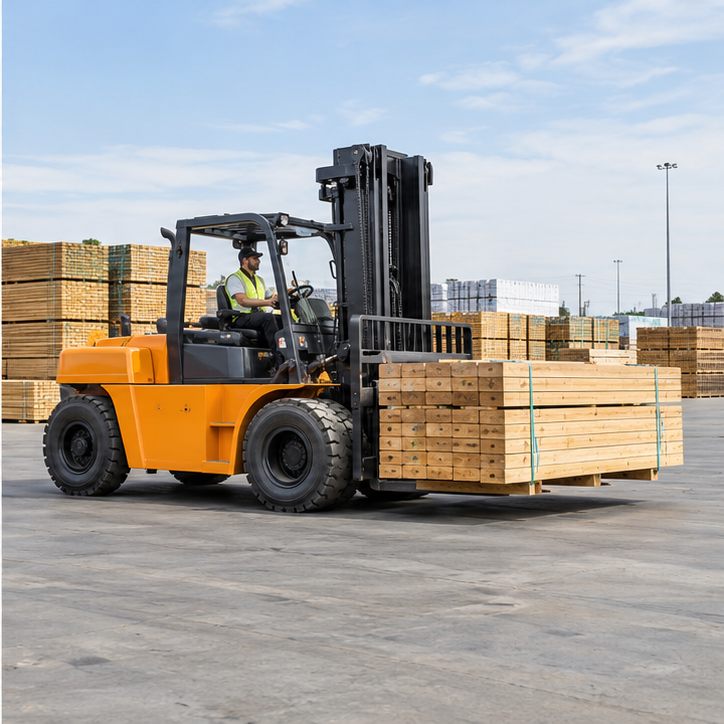 CPC75 Farm, timber or specialist duty - ZGFORKLIFT MYZG diesel forklift in a work setting