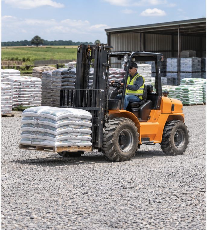 CPC30SY Industrial receiving and dispatch - ZGFORKLIFT MYZG diesel forklift in a work setting