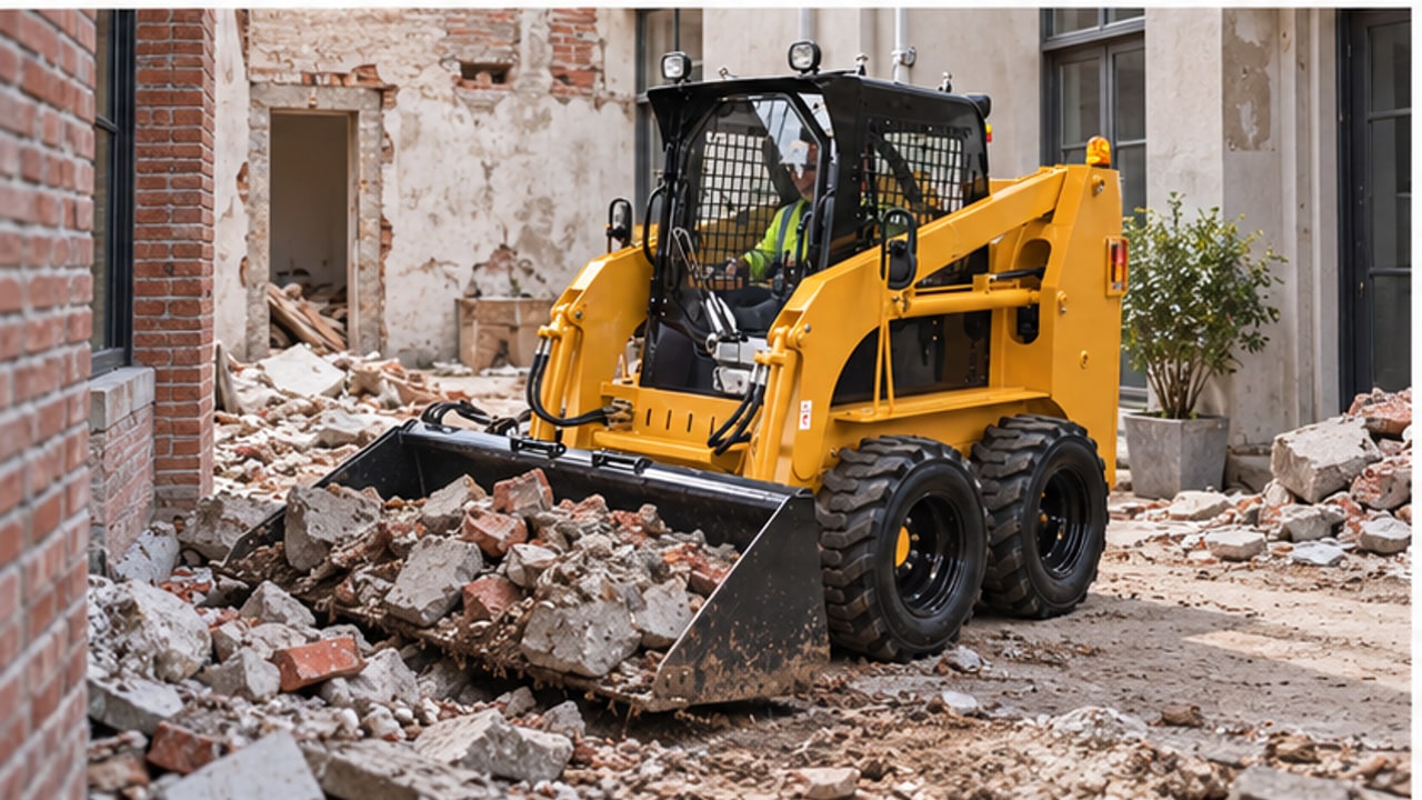 How Can a Skid Steer Loader Maintain Traction on Rutted and Soft Ground? - skid steer loader 3