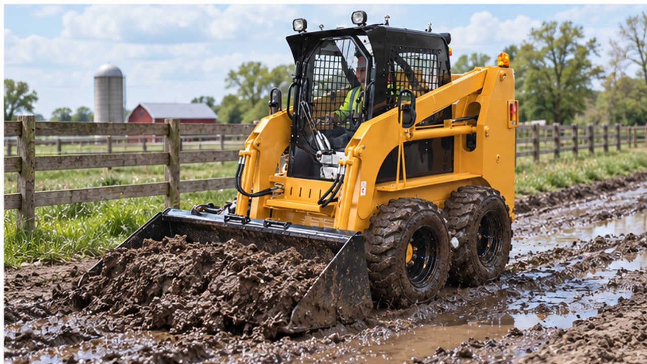How Can a Skid Steer Loader Maintain Traction on Rutted and Soft Ground? - skid steer loader 4