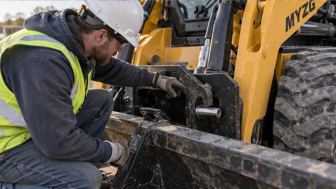 Why Will Skid Steer Attachment Locking Pins Not Fully Engage? - skid steer loader 3