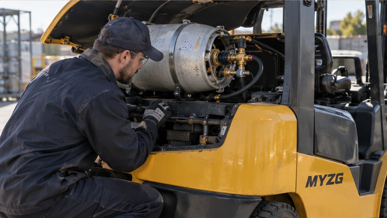 Why Does an LPG Forklift Idle Roughly or Stall After a Cylinder Change? - LPG forklift 3