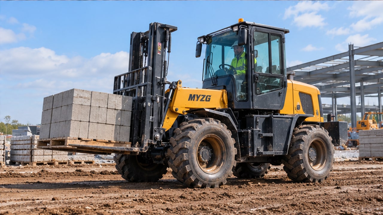 Why Does a Rough Terrain Forklift Show a Differential Lock Warning in Mud? - rough terrain forklift 4