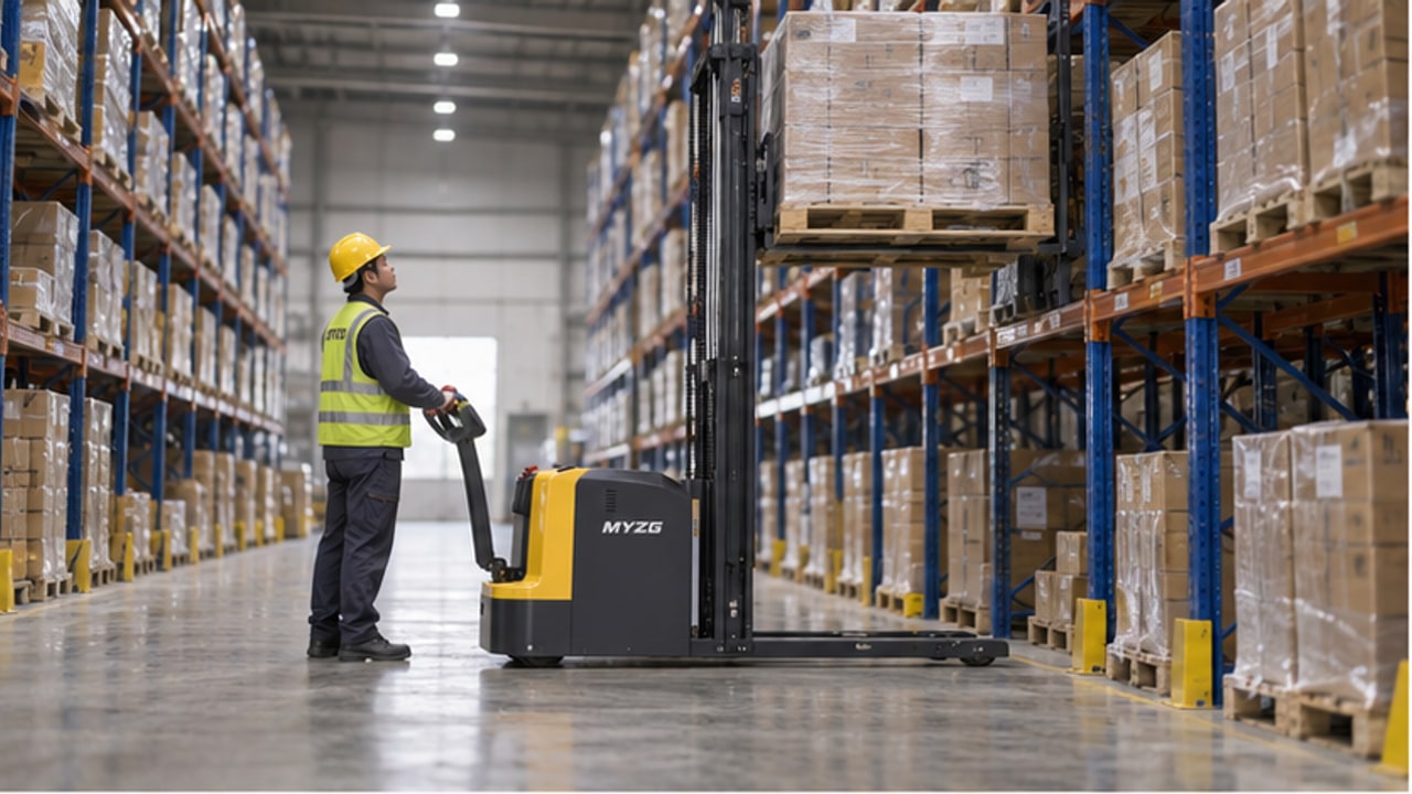 Electric Pallet Stacker Case: Slow Lifting Caused by Hydraulic Oil Aeration - electric pallet stacker 1