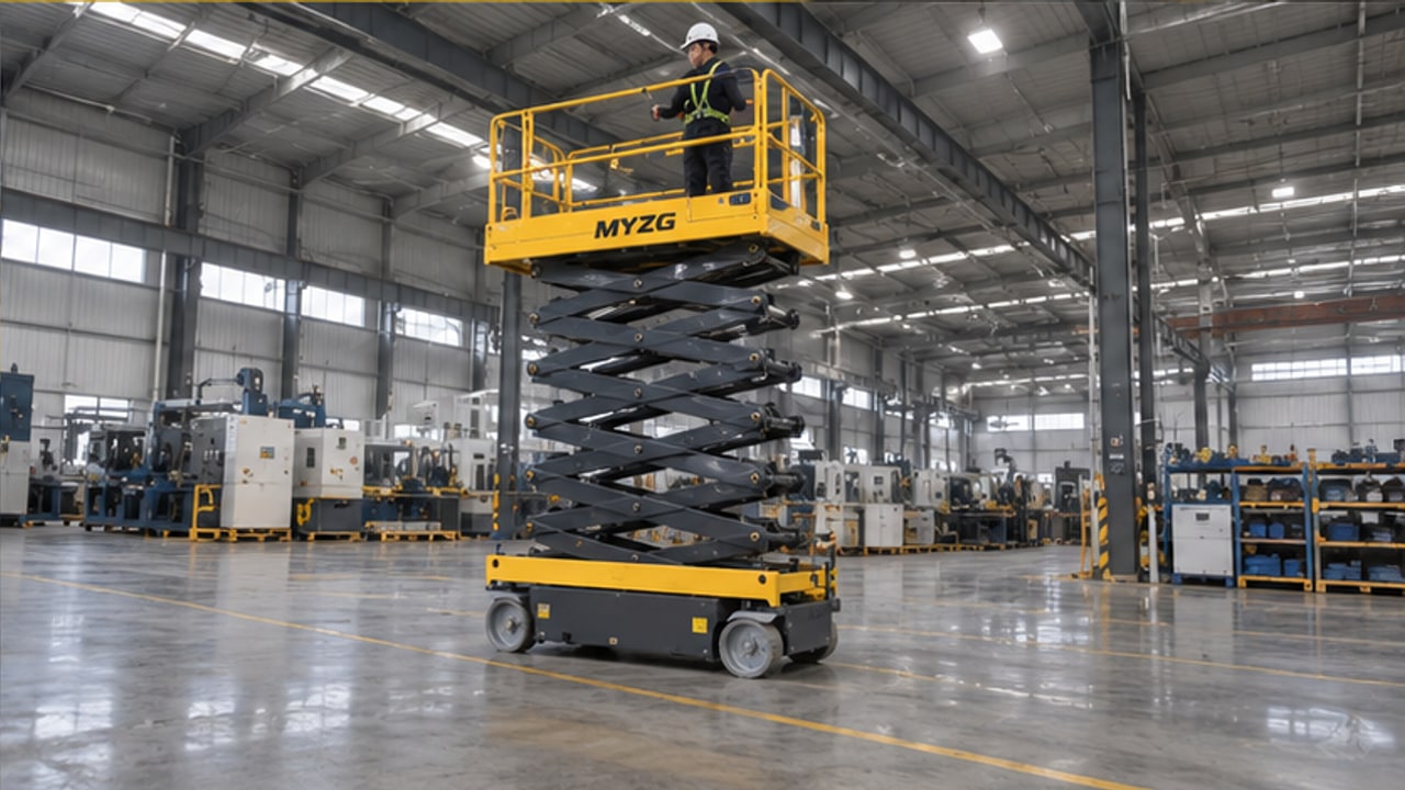 Why Does a Scissor Lift Tilt Alarm Activate on a Slightly Sloped Factory Floor? - aerial lift 4