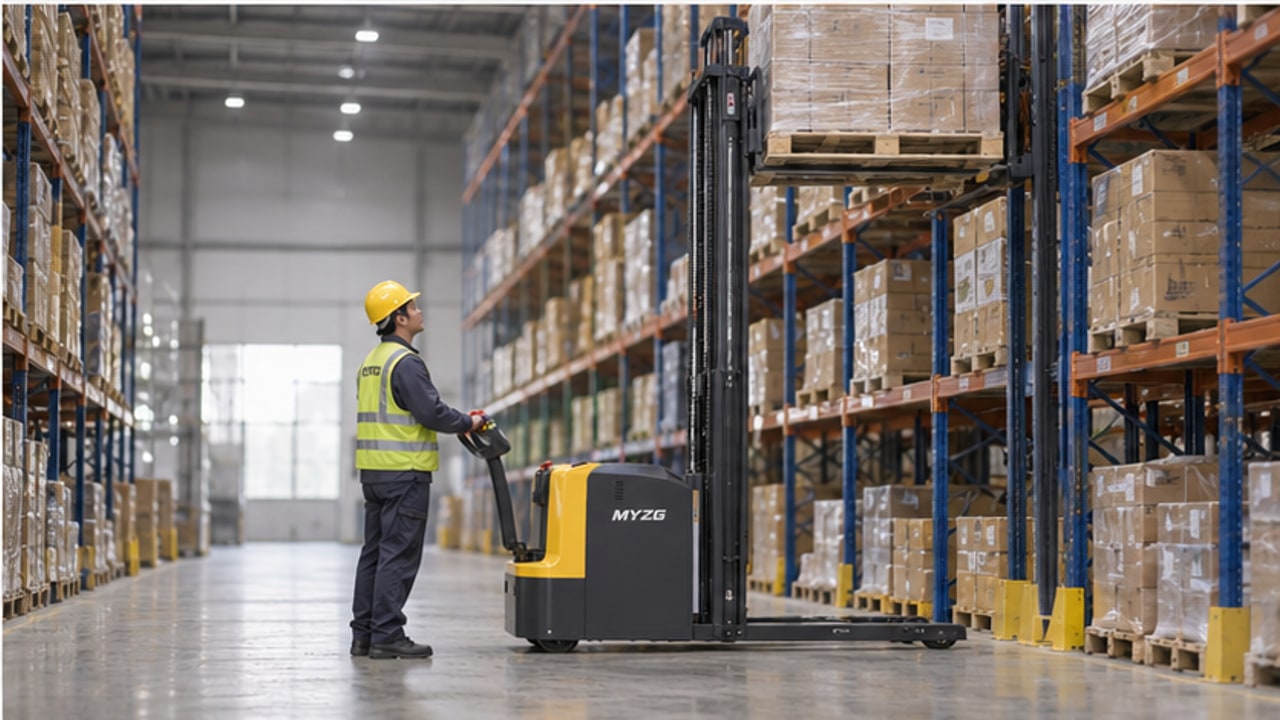 Electric Pallet Stacker Case: Slow Lifting Caused by Hydraulic Oil Aeration - electric pallet stacker 4