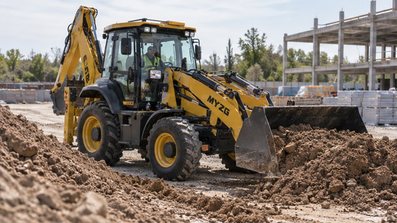 Backhoe Loader Case: Front Bucket Self-Leveling Stops During Loading - backhoe loader 1