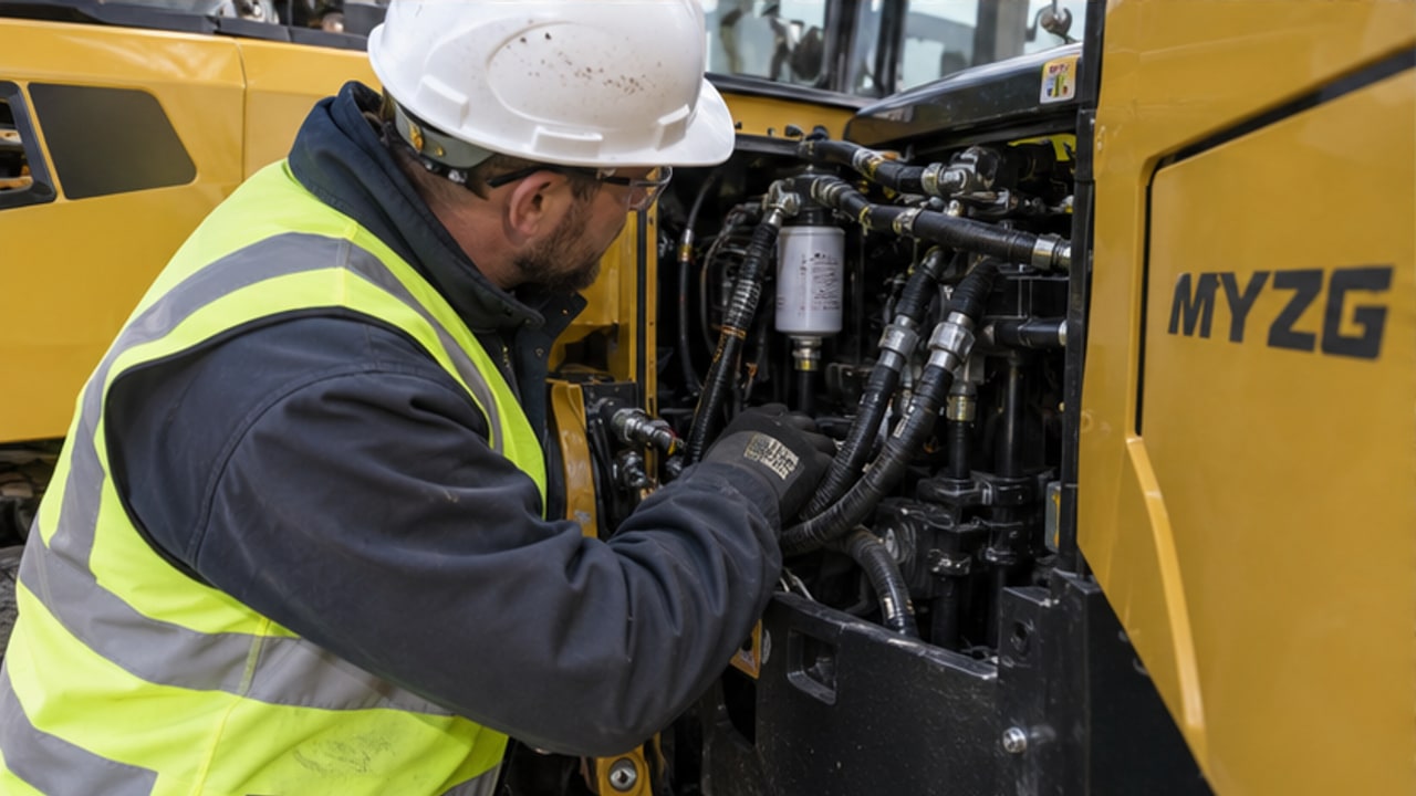 Backhoe Loader Case: Front Bucket Self-Leveling Stops During Loading - backhoe loader 3