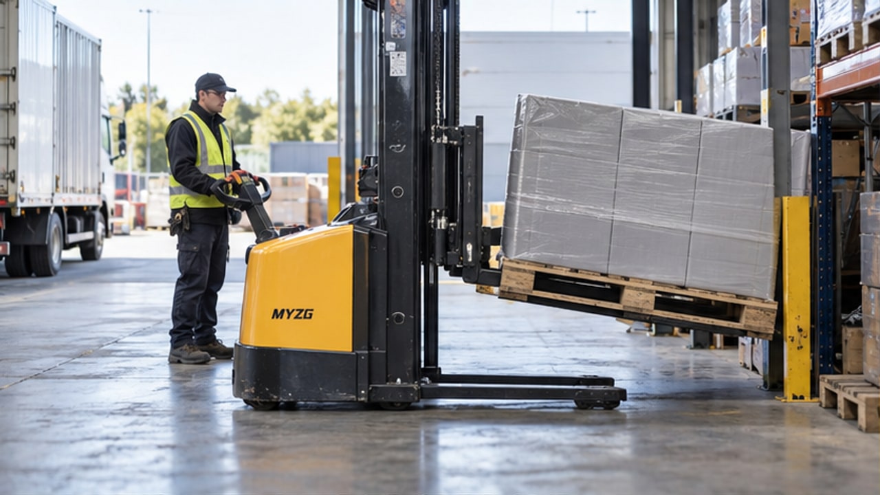 Electric Pallet Stacker Case: Fork Carriage Lowers Unevenly with a Pallet - electric pallet stacker 1