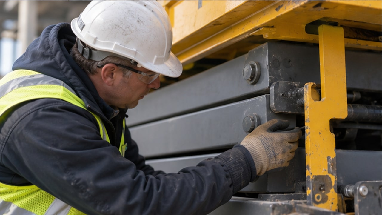 Why Will Scissor Lift Pothole Protection Bars Not Retract After Lowering? - aerial lift 3