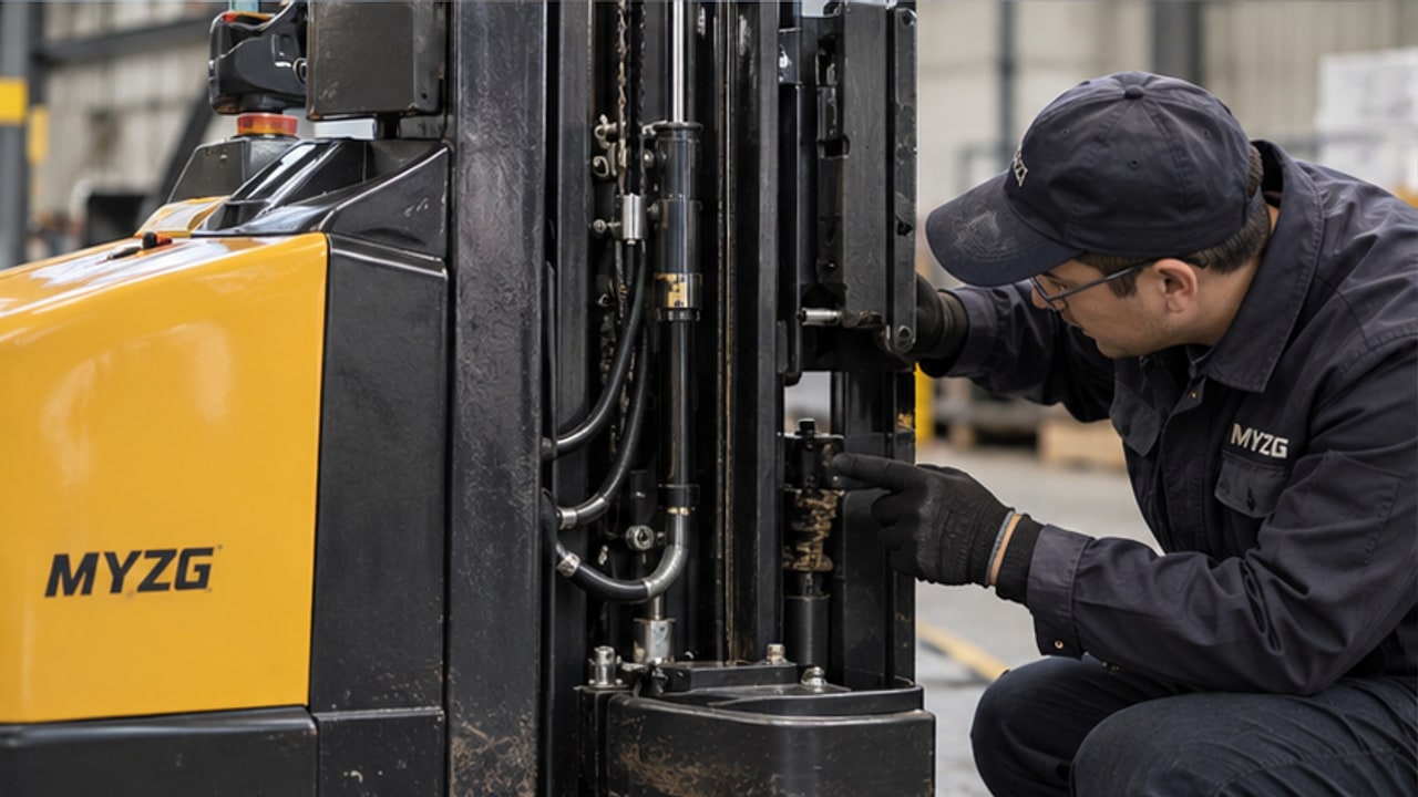 Electric Pallet Stacker Case: Fork Carriage Lowers Unevenly with a Pallet - electric pallet stacker 3