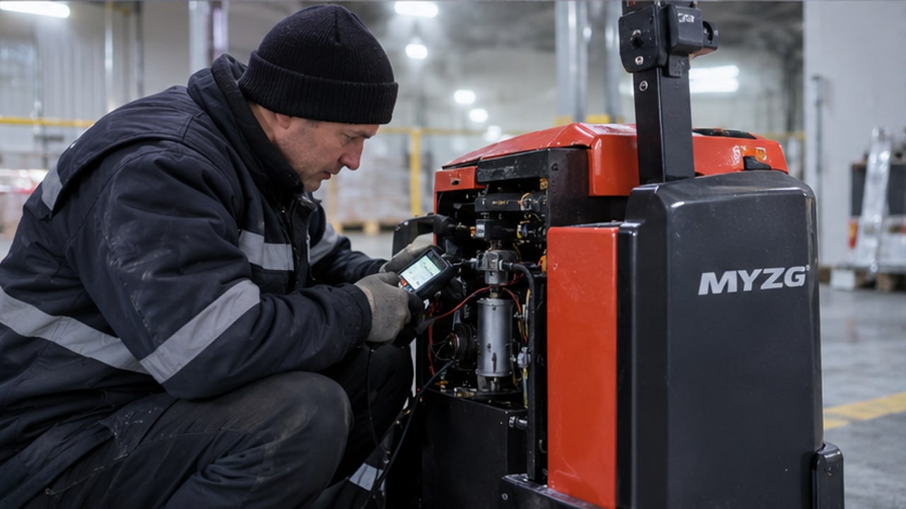 Why Will an Electric Pallet Truck Brake Not Release in a Cold Warehouse? - electric pallet truck 3