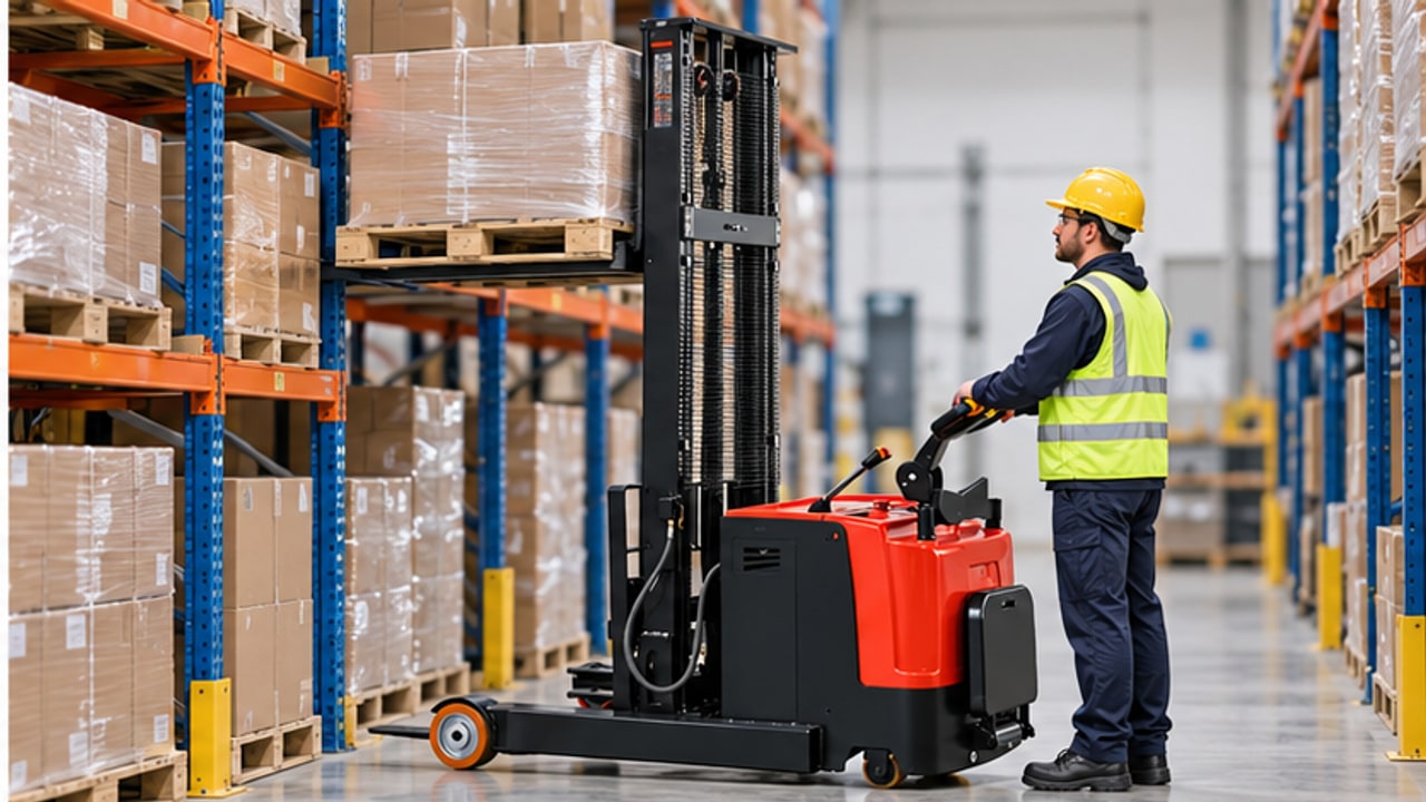 Why Does an Electric Pallet Stacker Lift Unevenly? A Mast Chain Inspection Case - electric pallet stacker 2