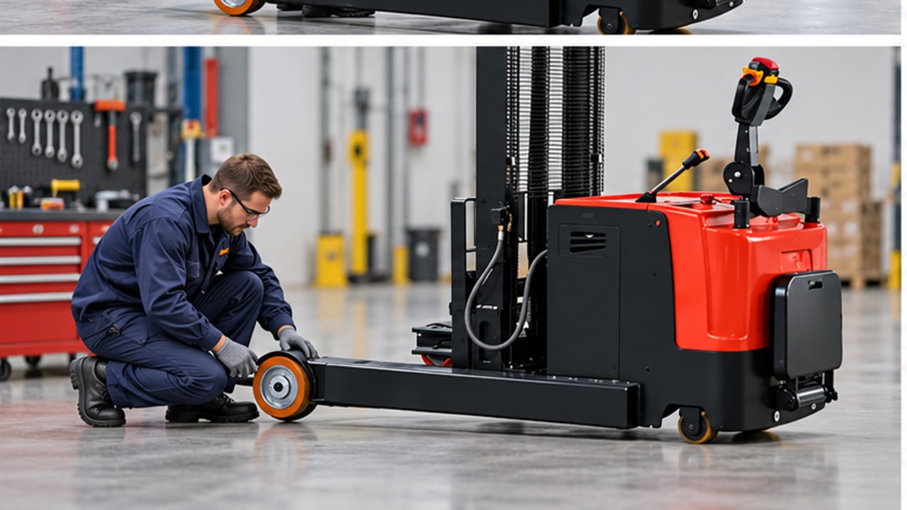 Why Does an Electric Pallet Stacker Lift Unevenly? A Mast Chain Inspection Case - electric pallet stacker 3
