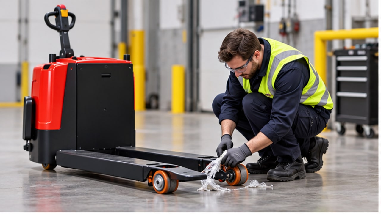 Why Do Electric Pallet Truck Load Wheels Wear Out Early? A Debris Inspection Case - electric pallet truck 1