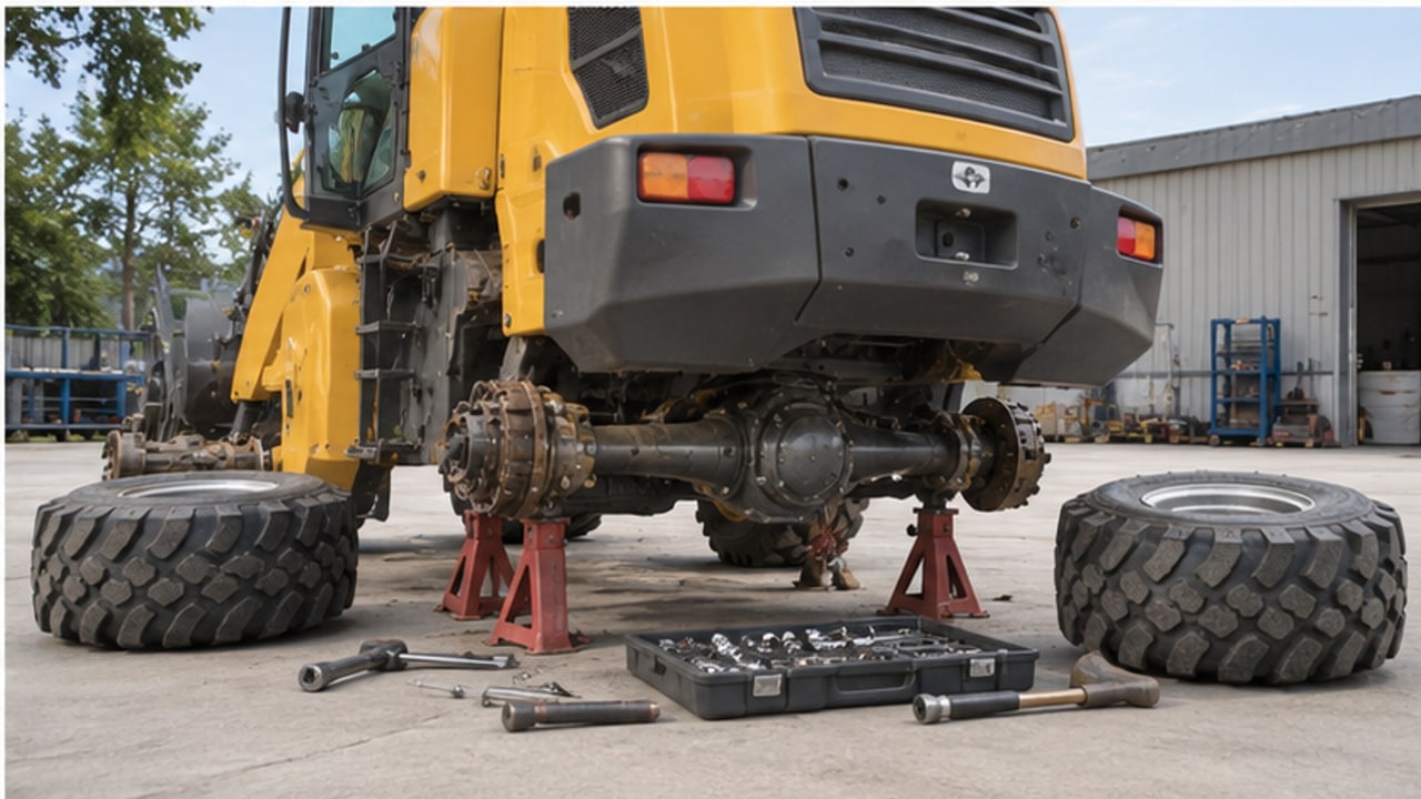 Why Does a Euro-Style Loader Rear Axle Knock on Rough Paving? - Euro-style loader 4