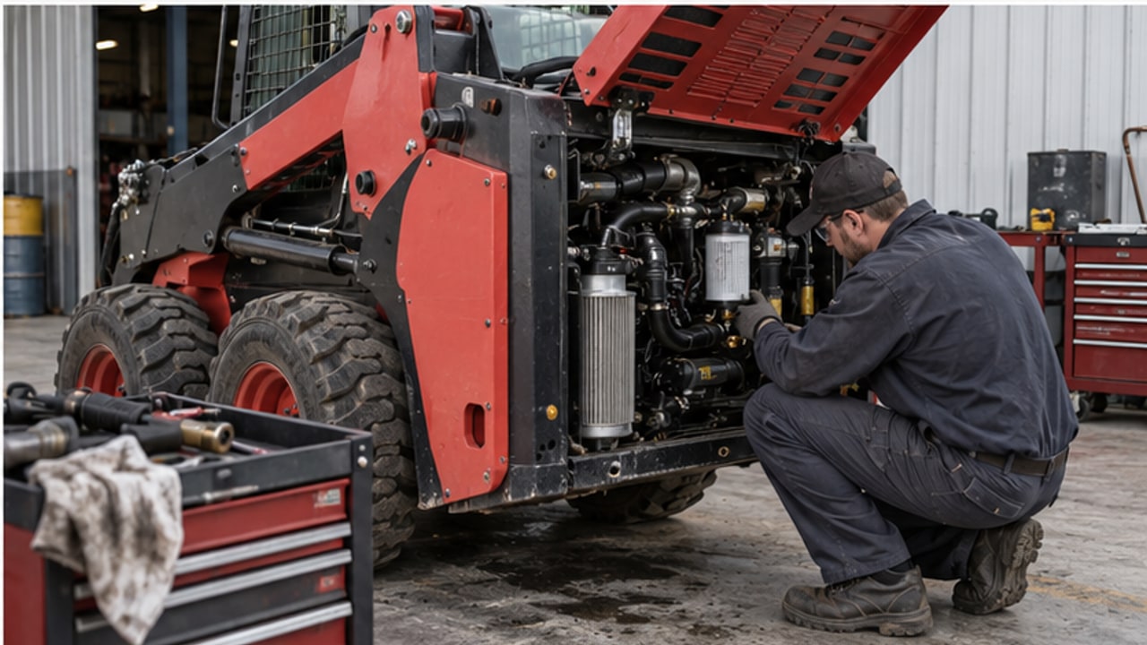 Why Does Skid Steer Auxiliary Hydraulic Flow Slow Down as Oil Warms? - skid steer loader 4