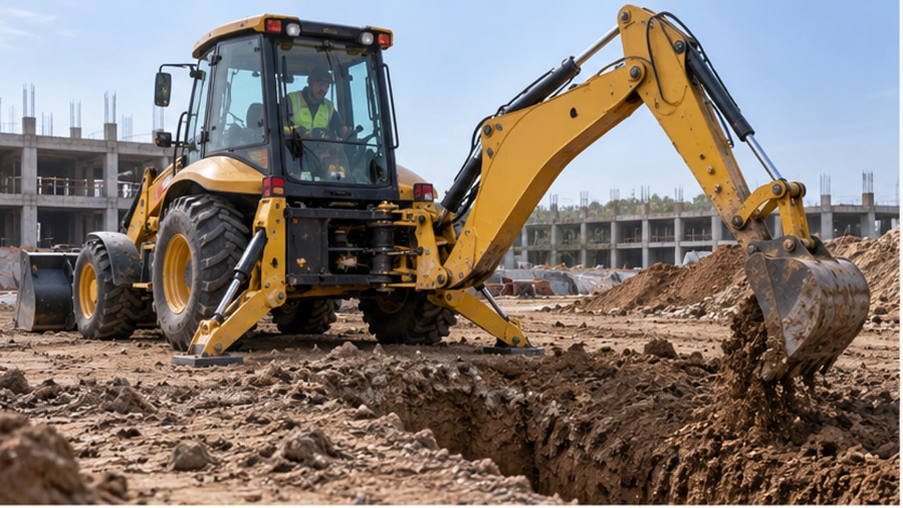 Backhoe Loader Case: One Stabilizer Leg Slowly Sinks During Trenching - backhoe loader 1