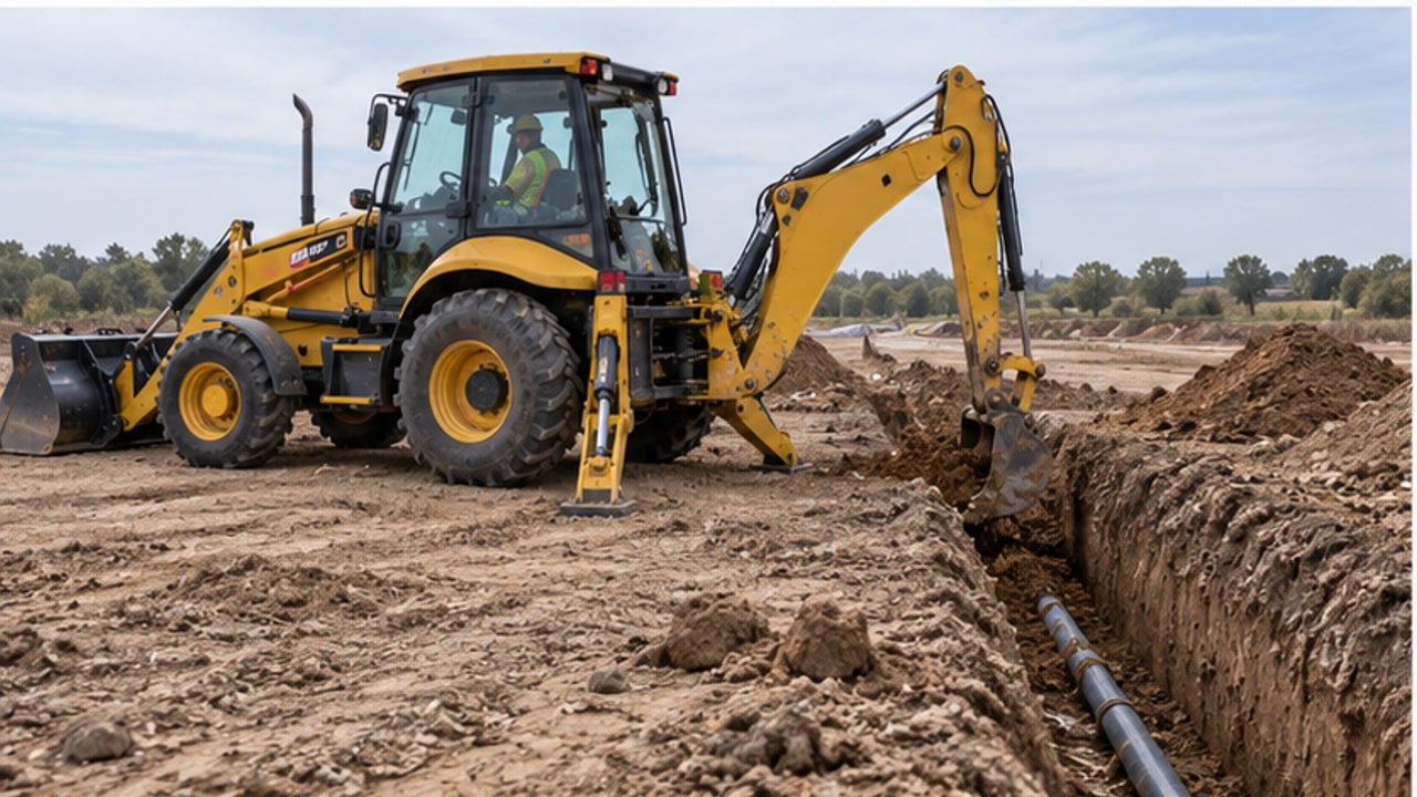 Backhoe Loader Case: One Stabilizer Leg Slowly Sinks During Trenching - backhoe loader 3