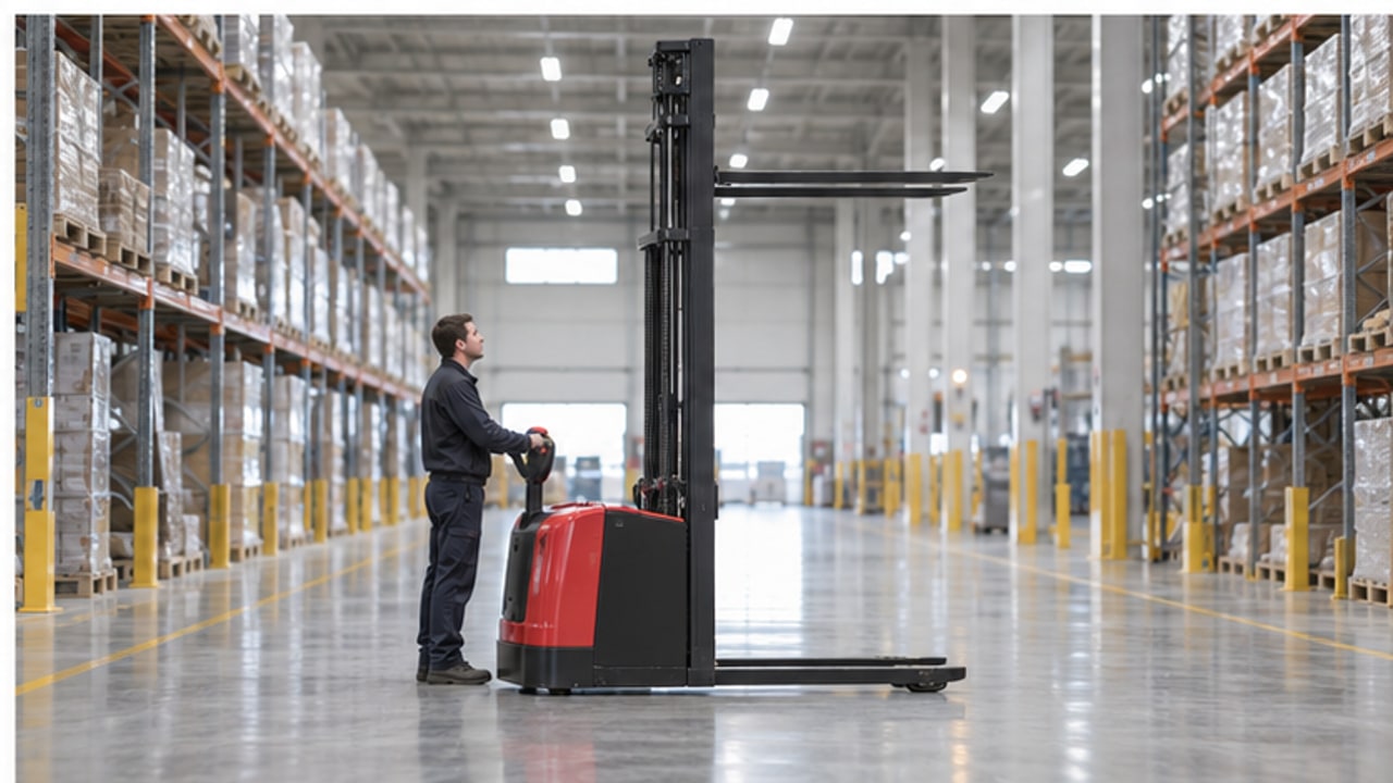 Electric Pallet Stacker Case: Uneven Mast Chain Tension After High-Rack Cycles - electric pallet stacker 4