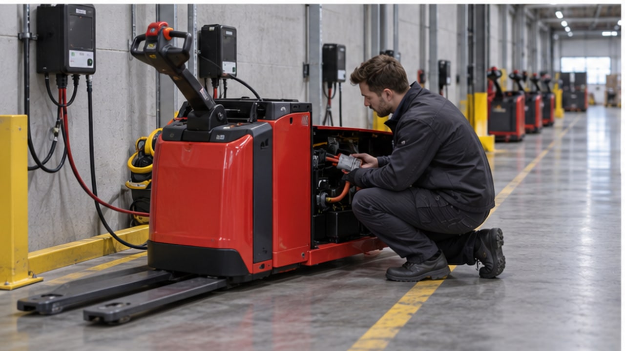Why Does an Electric Pallet Truck Battery Connector Heat Up During Long Travel? - electric pallet truck 3