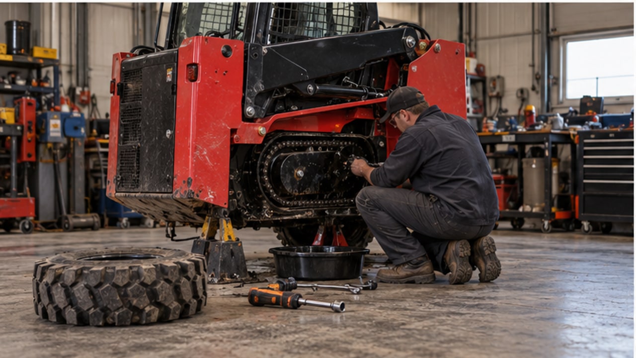 Why Does a Skid Steer Drive Chain Make Noise During Sharp Turns? - skid steer loader 3