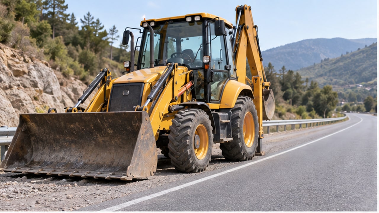 Backhoe Loader Case: Front Axle Hub Heats Up After Road Travel - backhoe loader 1