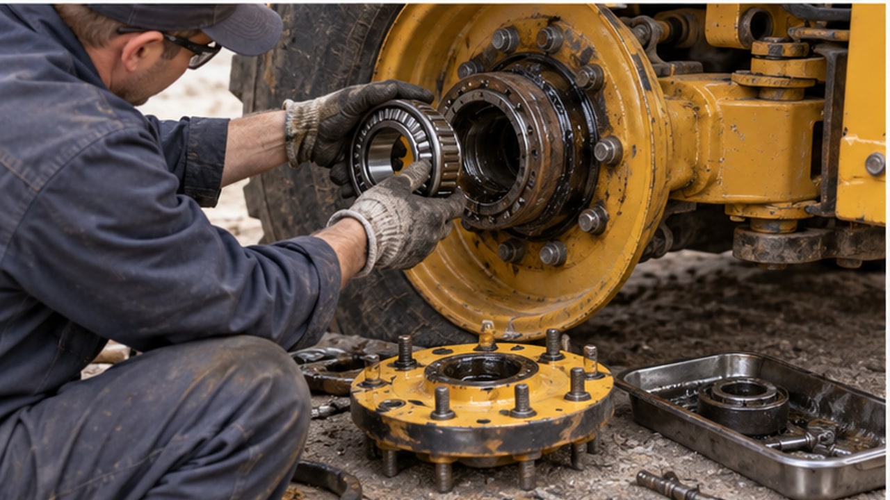 Backhoe Loader Case: Front Axle Hub Heats Up After Road Travel - backhoe loader 3