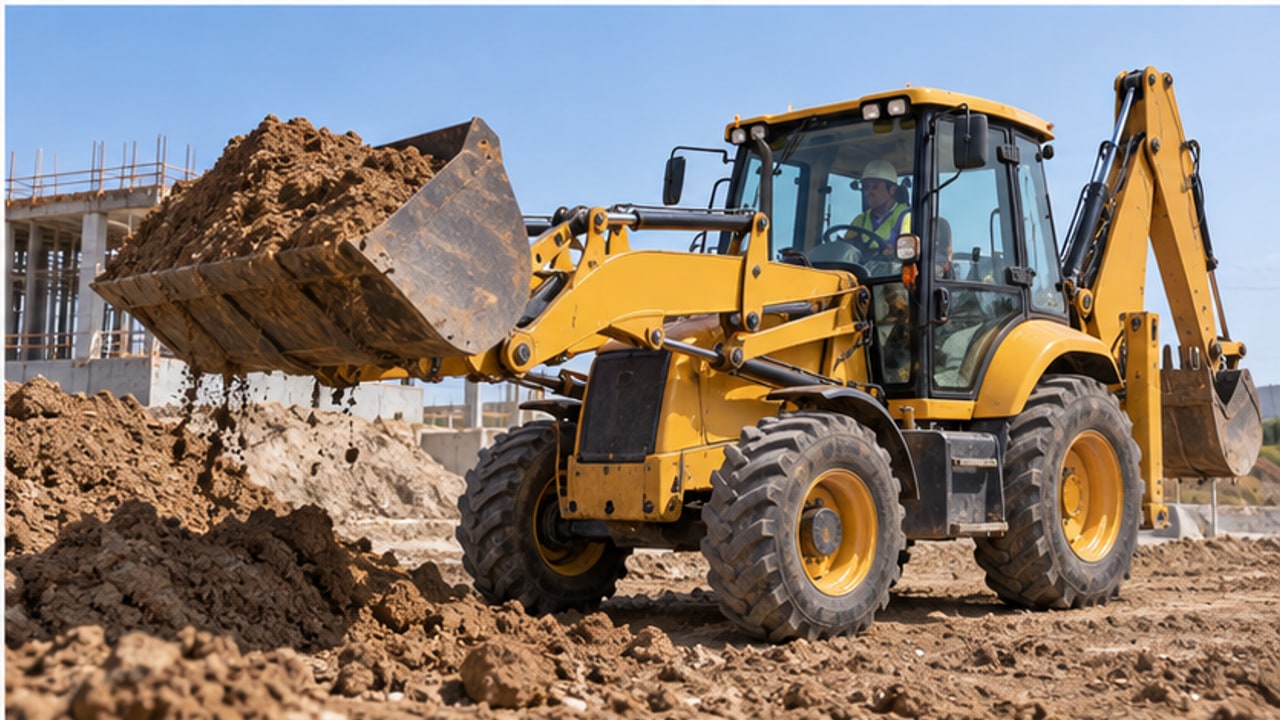 Backhoe Loader Case: Front Axle Hub Heats Up After Road Travel - backhoe loader 4