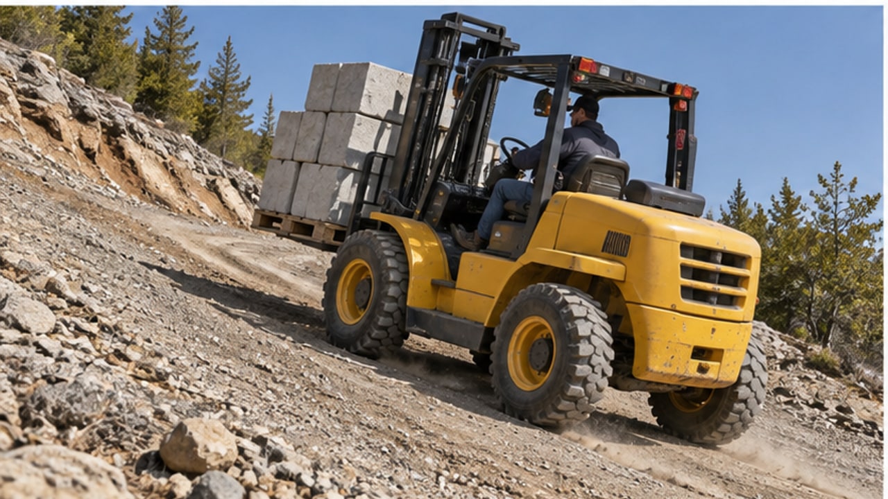 Why Is a Rough Terrain Forklift Parking Brake Weak on a Slope? - rough terrain forklift 3